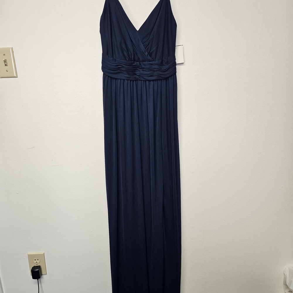 David's Bridal Navy Maxi Dress